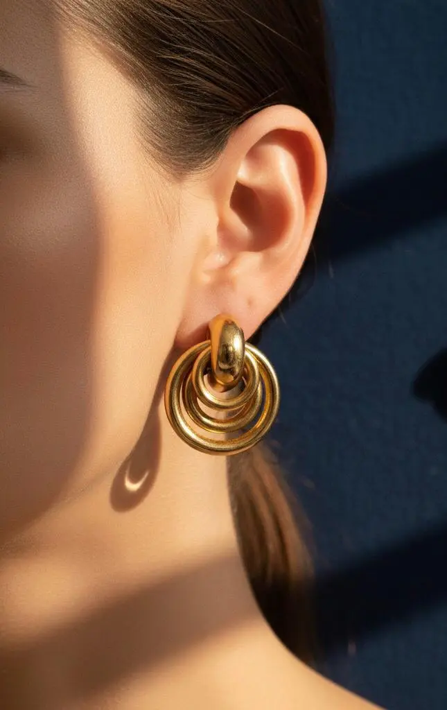 Boucles d'oreilles vintage cercles