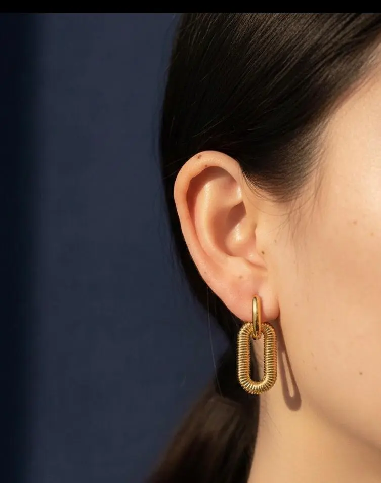 Boucles d'oreilles Nervurées