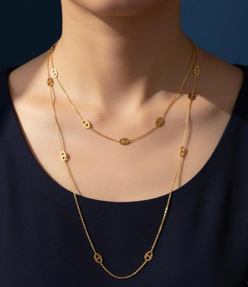 Sautoir maillons ovales