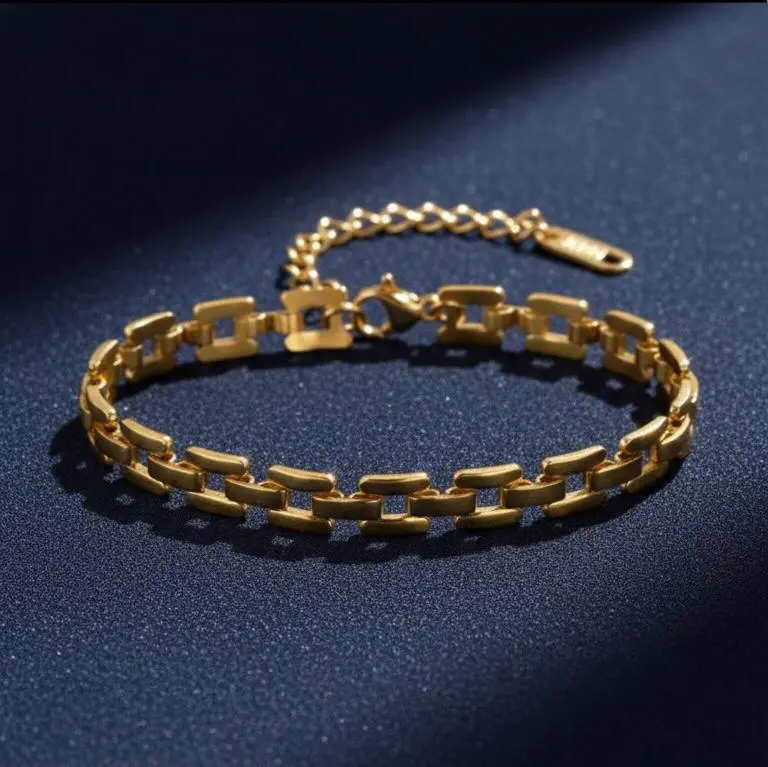 Gourmette maillons rectangulaires